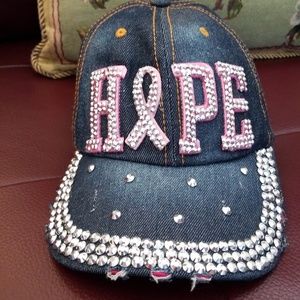 Denims Hope Hat with glitters